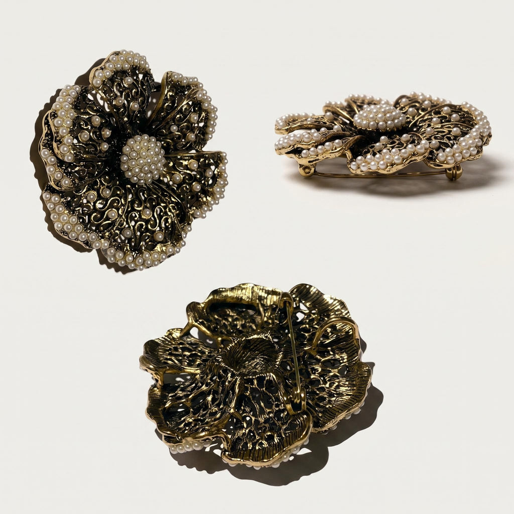 Pearl Flower Convertible Brooch Pendant