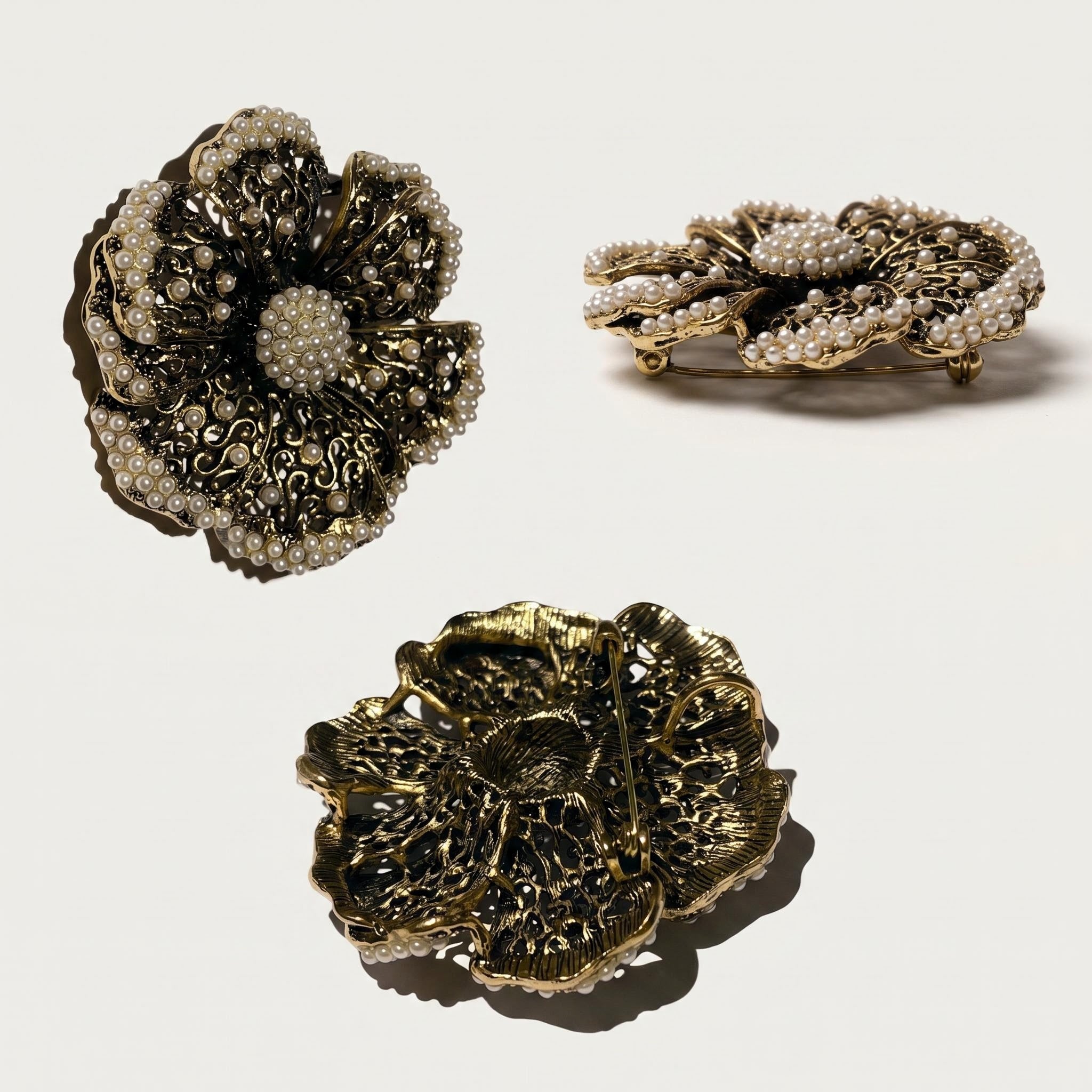 Pearl Flower Convertible Brooch Pendant