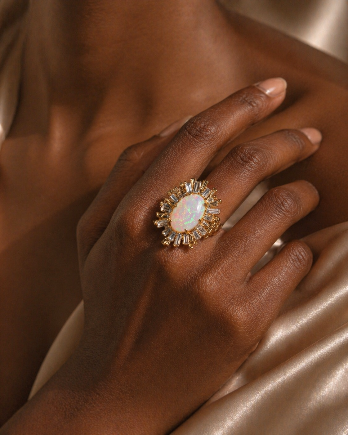 Opaline Starburst Ring