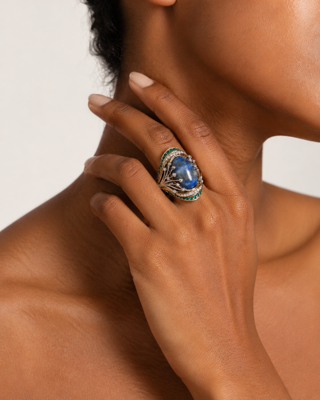 Ceroundmi Midnight Blue Cocktail Ring, The Midnight Cabinet collection – Ceroundmi
