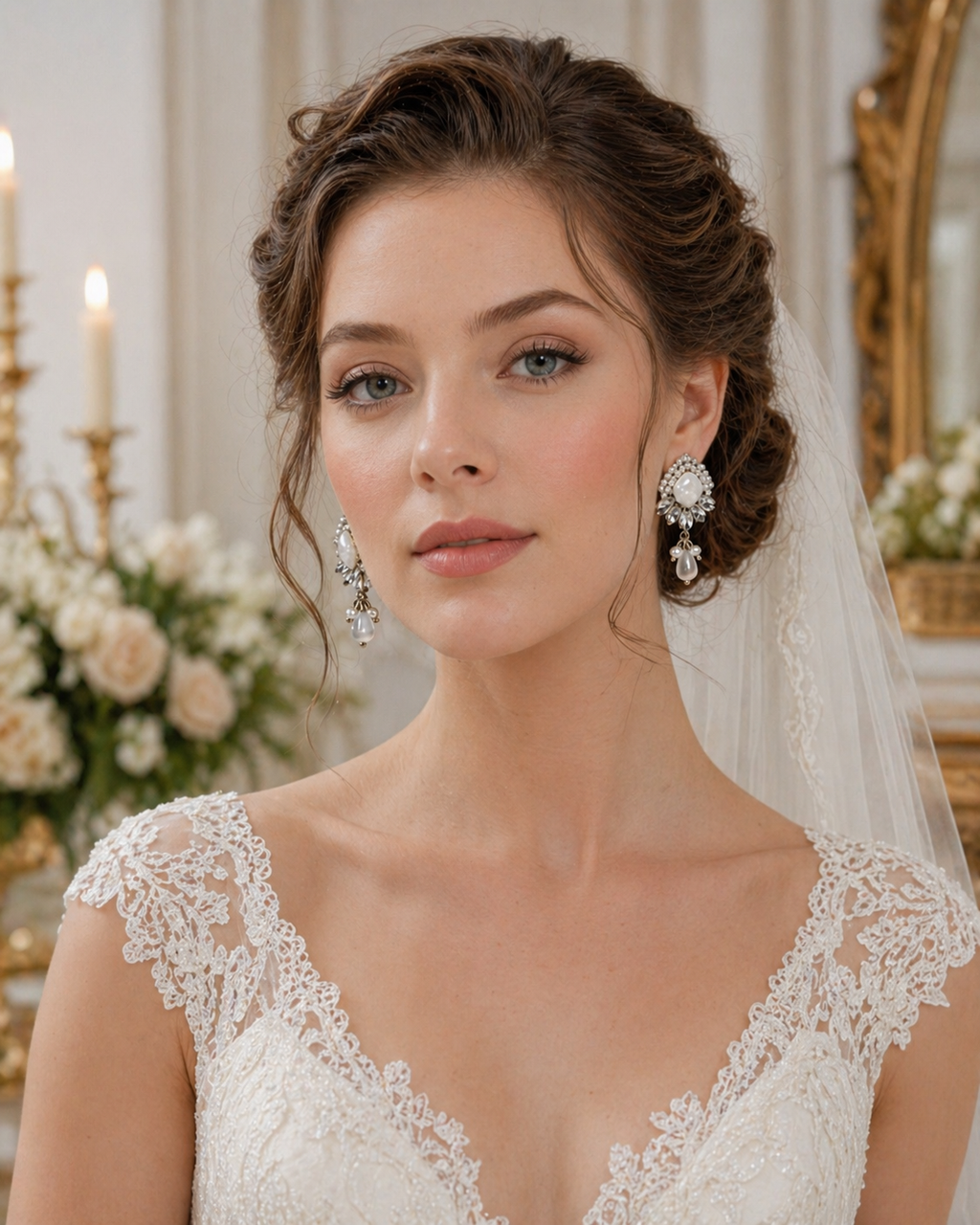 Vintage Pearl and Rhinestone Statement Earrings