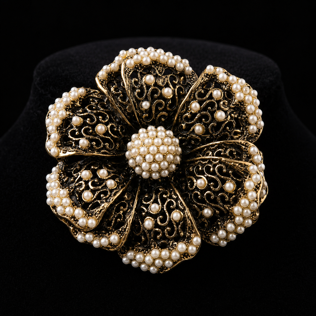 Pearl Flower Convertible Brooch Pendant
