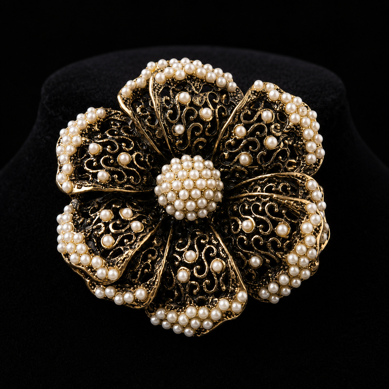 Pearl Flower Convertible Brooch Pendant