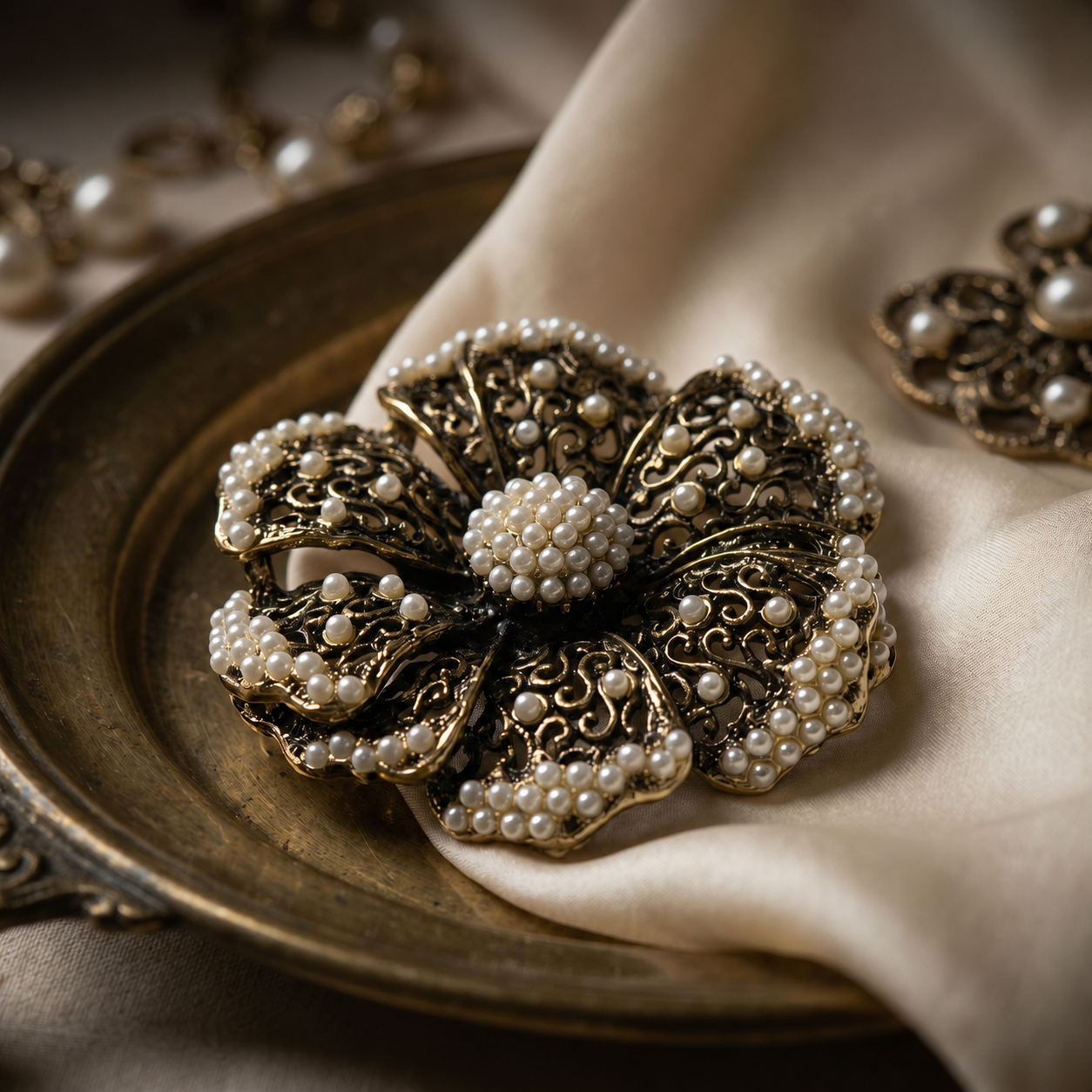 Pearl Flower Convertible Brooch Pendant