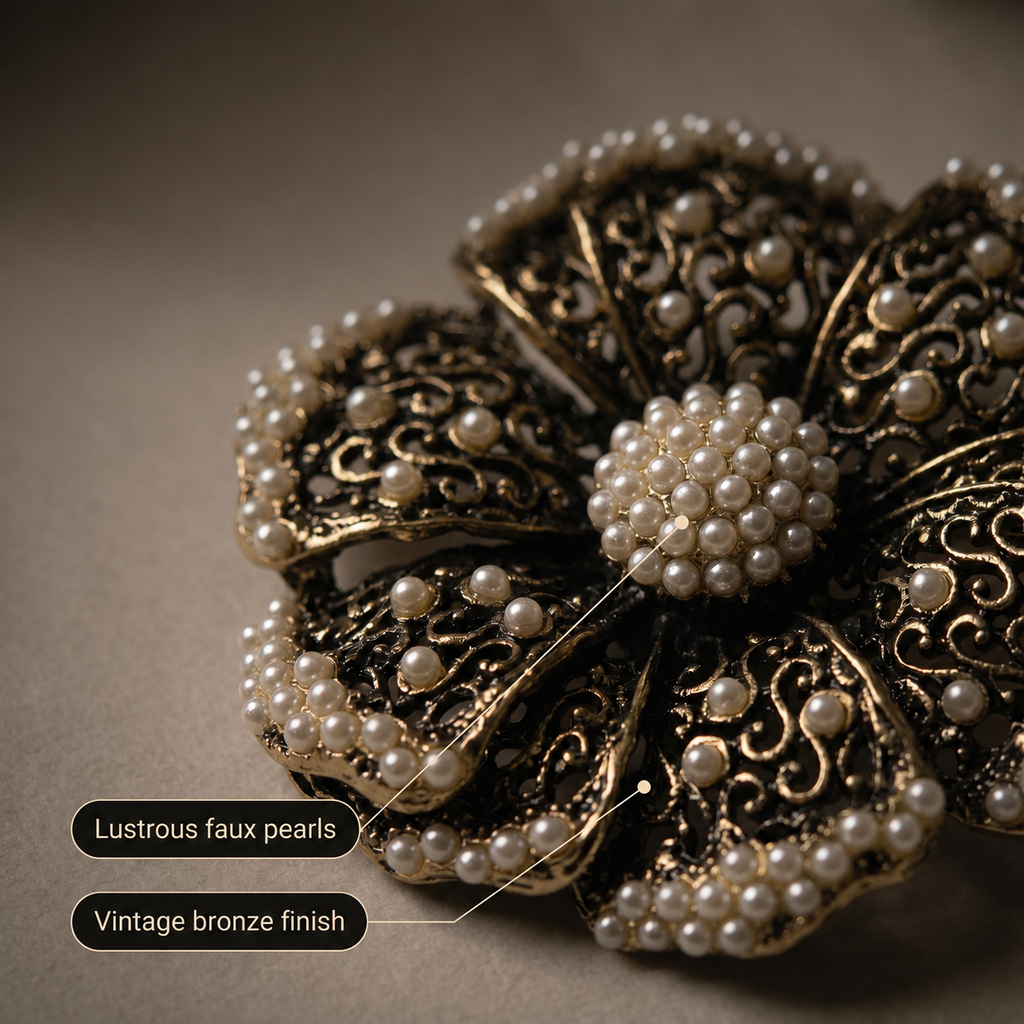 Pearl Flower Convertible Brooch Pendant