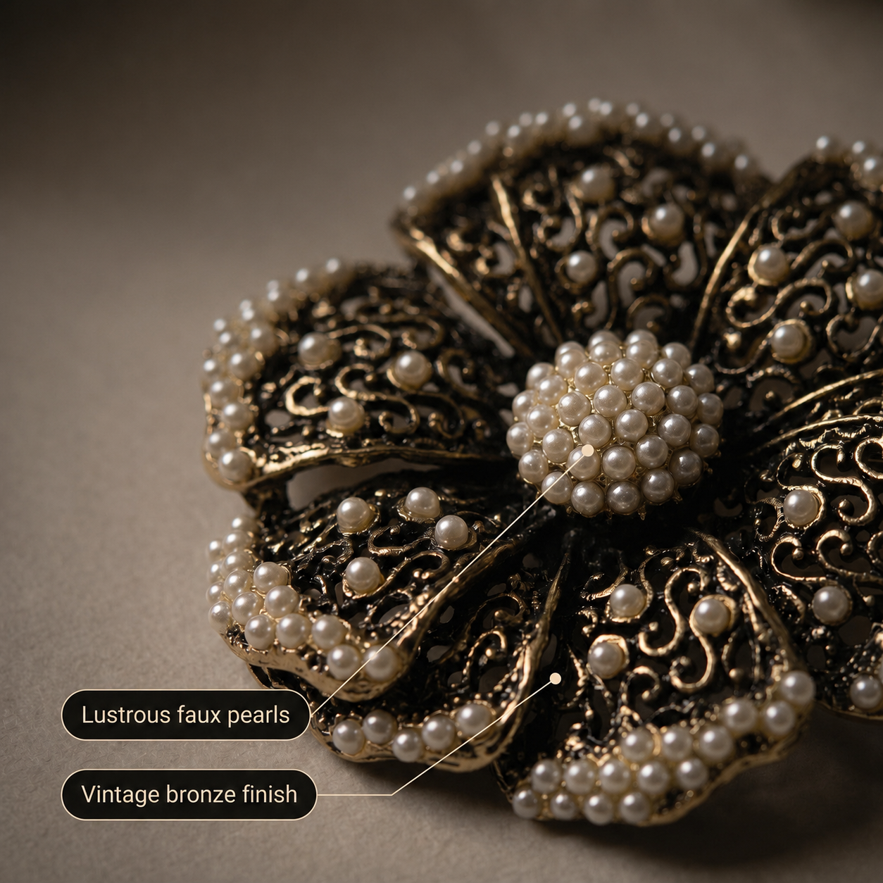 Pearl Flower Convertible Brooch Pendant