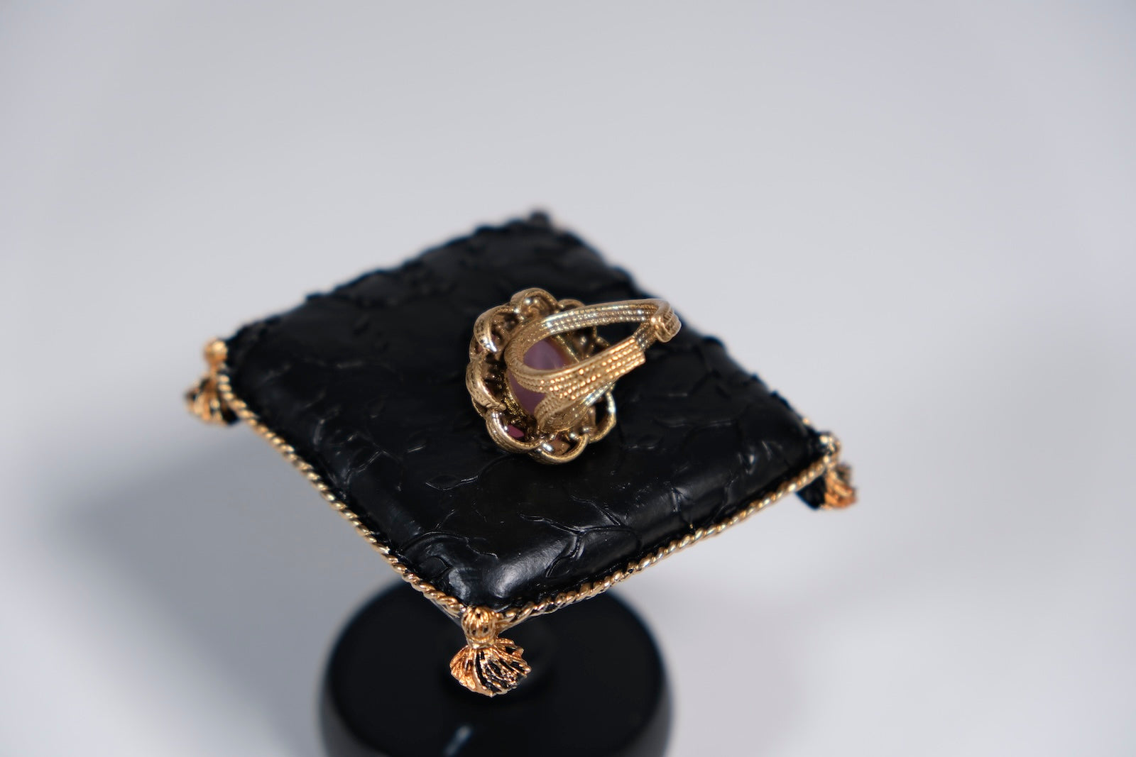 Pink Cat’s Eye Statement Ring