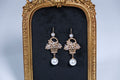 Pearl Basket Drop Earrings