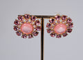 Vintage-Inspired Pink Cluster Earrings