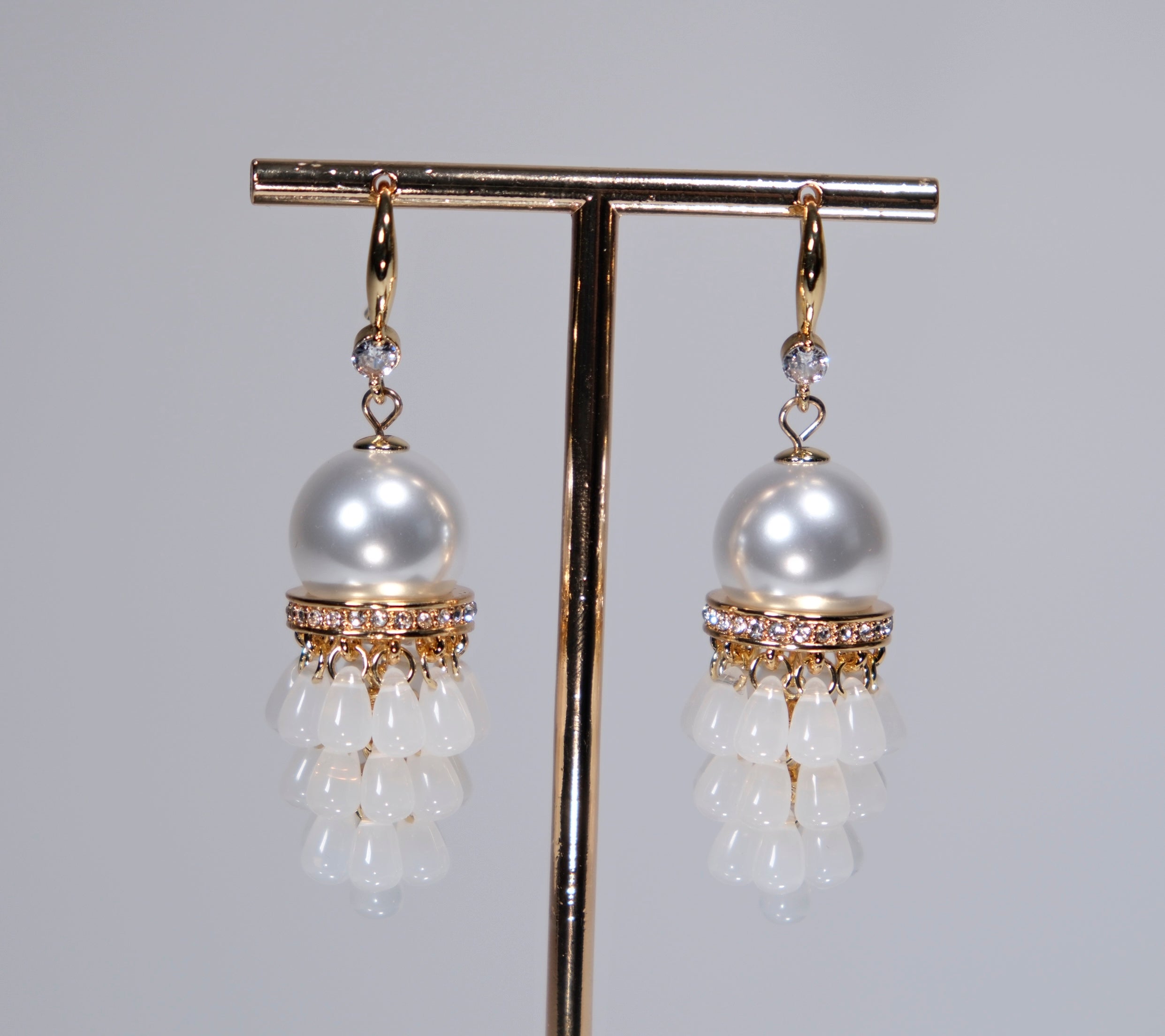 Pearl Tassel Drop Earrings