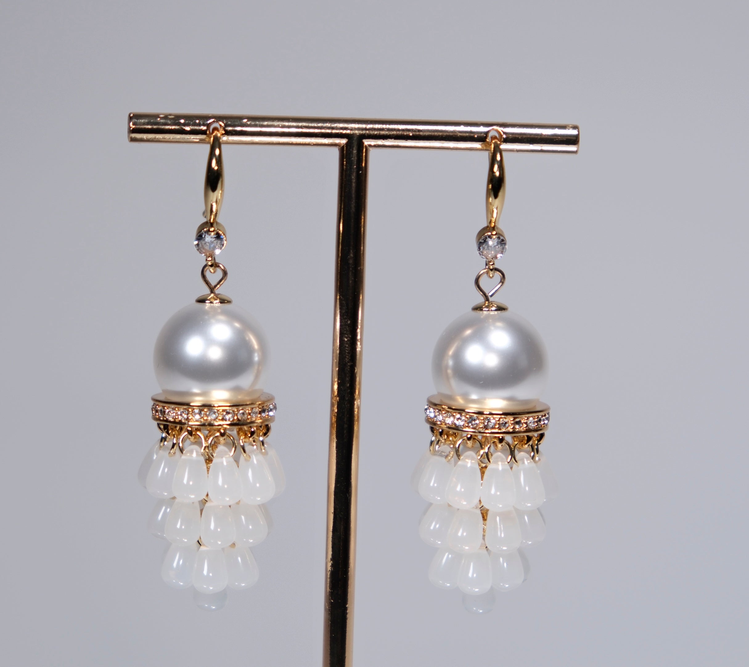 Pearl Tassel Drop Earrings