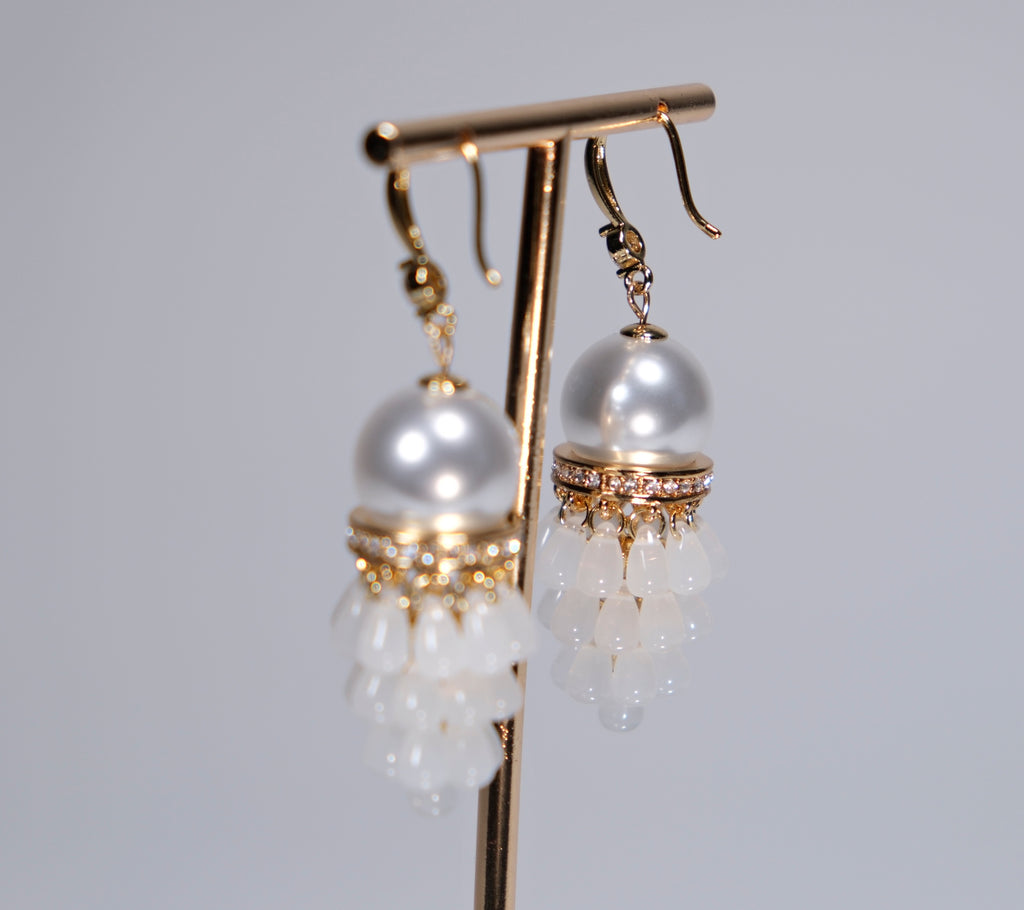 Pearl Tassel Drop Earrings