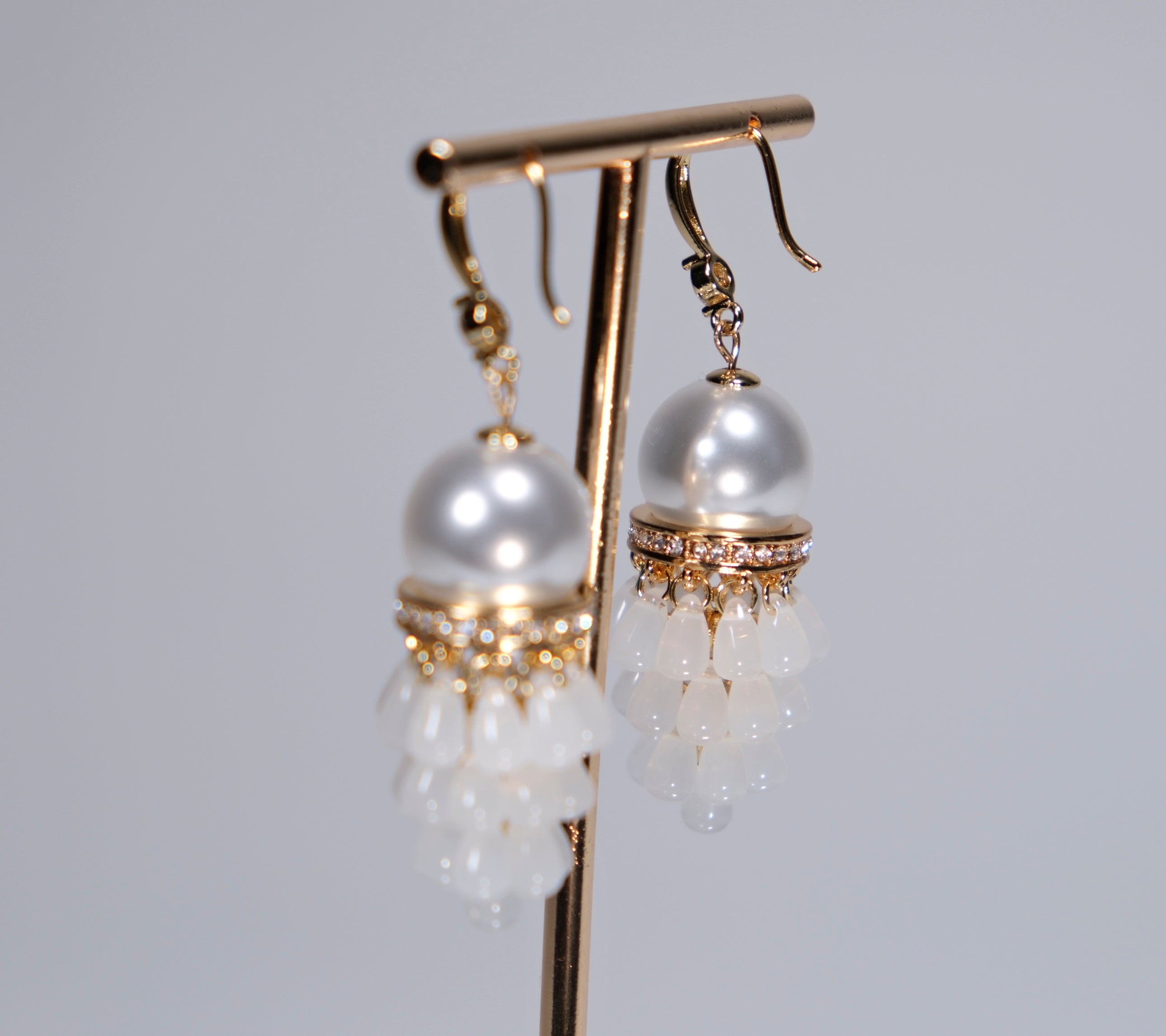 Pearl Tassel Drop Earrings