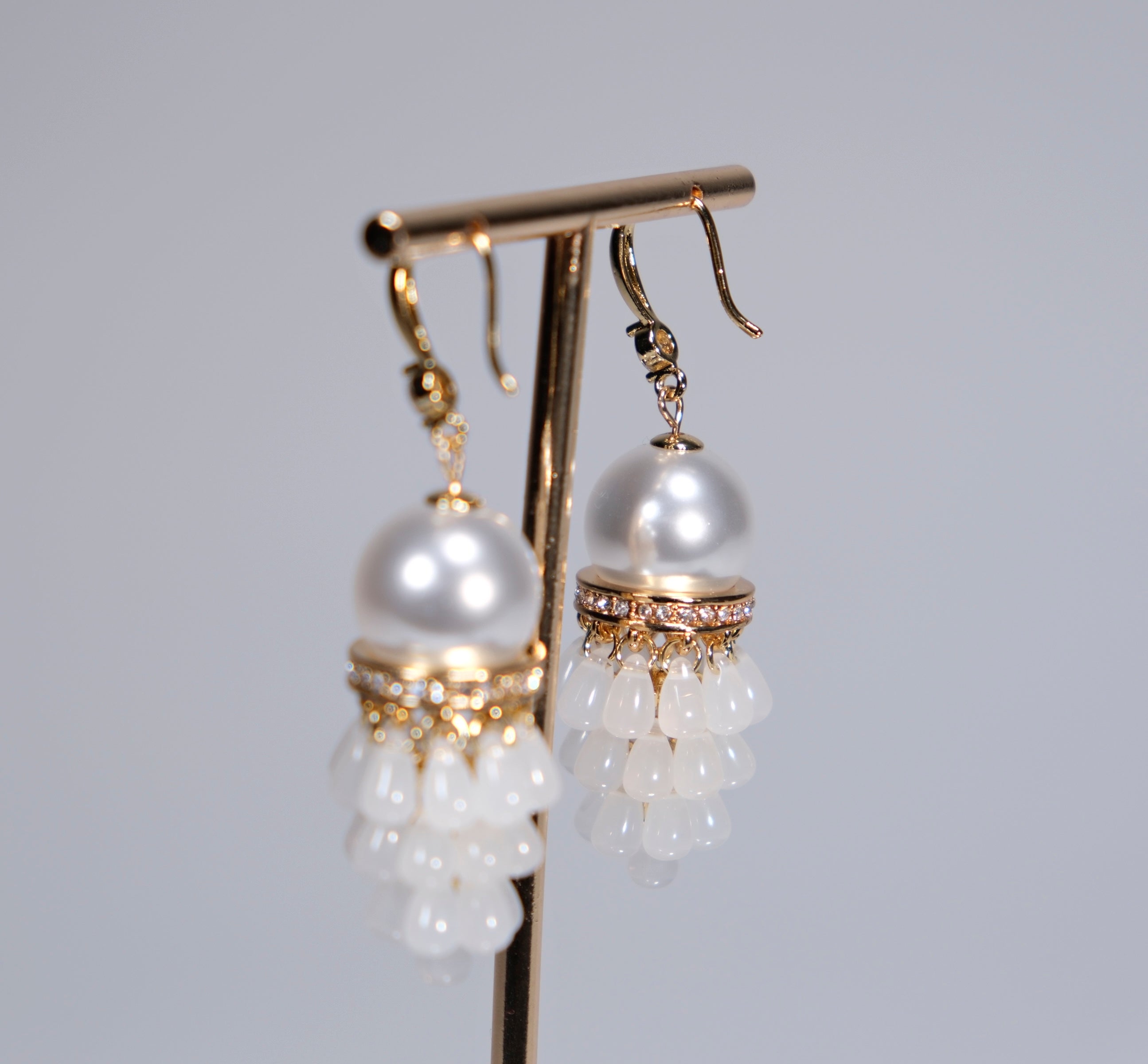 Pearl Tassel Drop Earrings