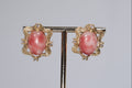 Pink Natural Stone Statement Earrings