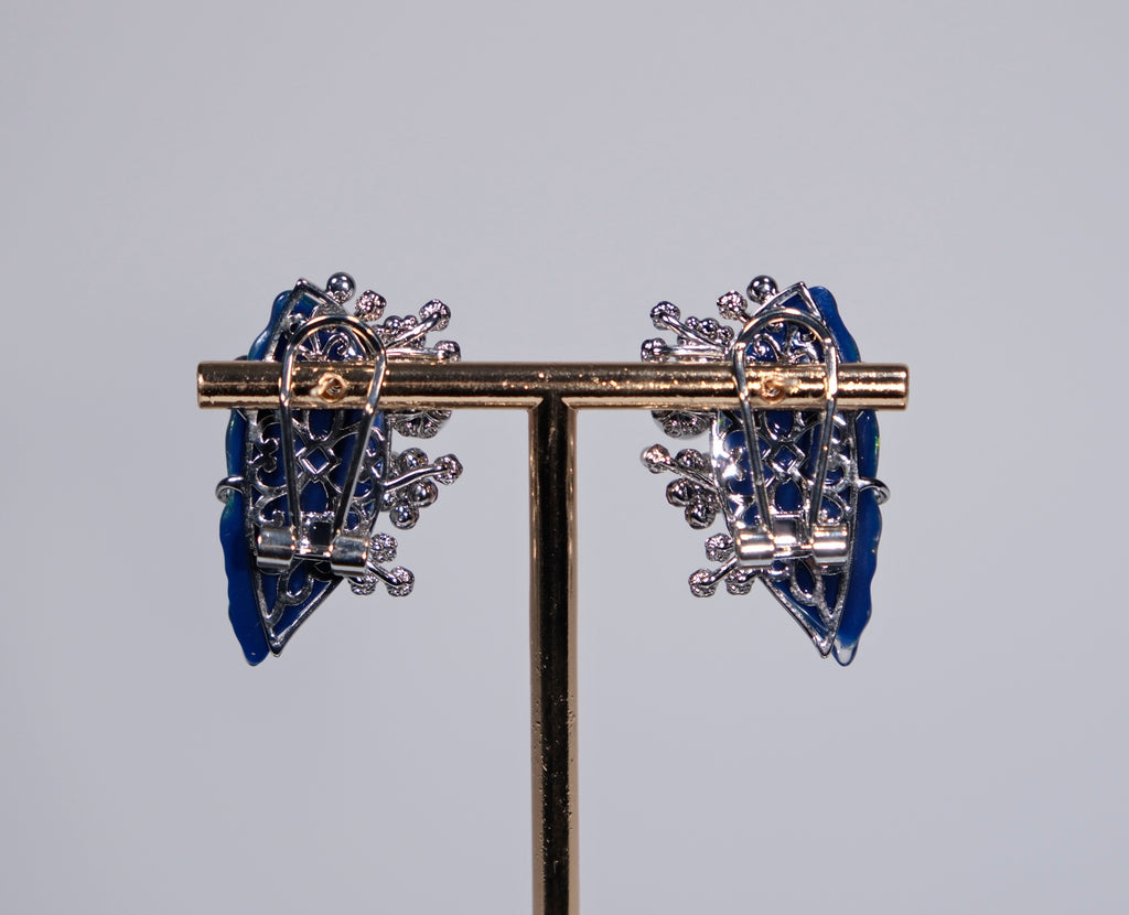 Iridescent Wing Statement Earrings