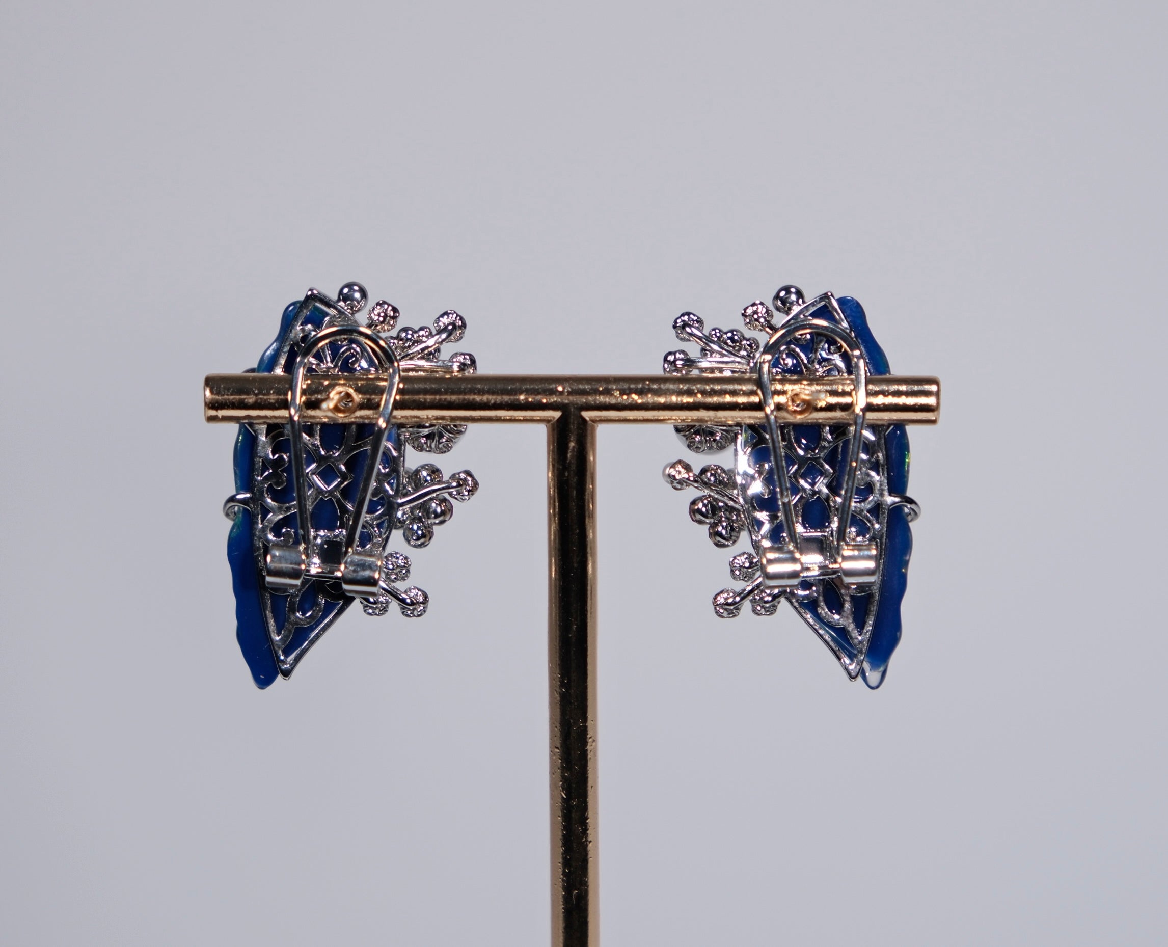 Iridescent Wing Statement Earrings