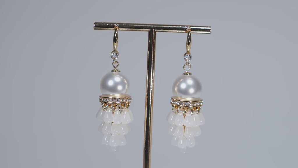 Pearl Tassel Drop Earrings