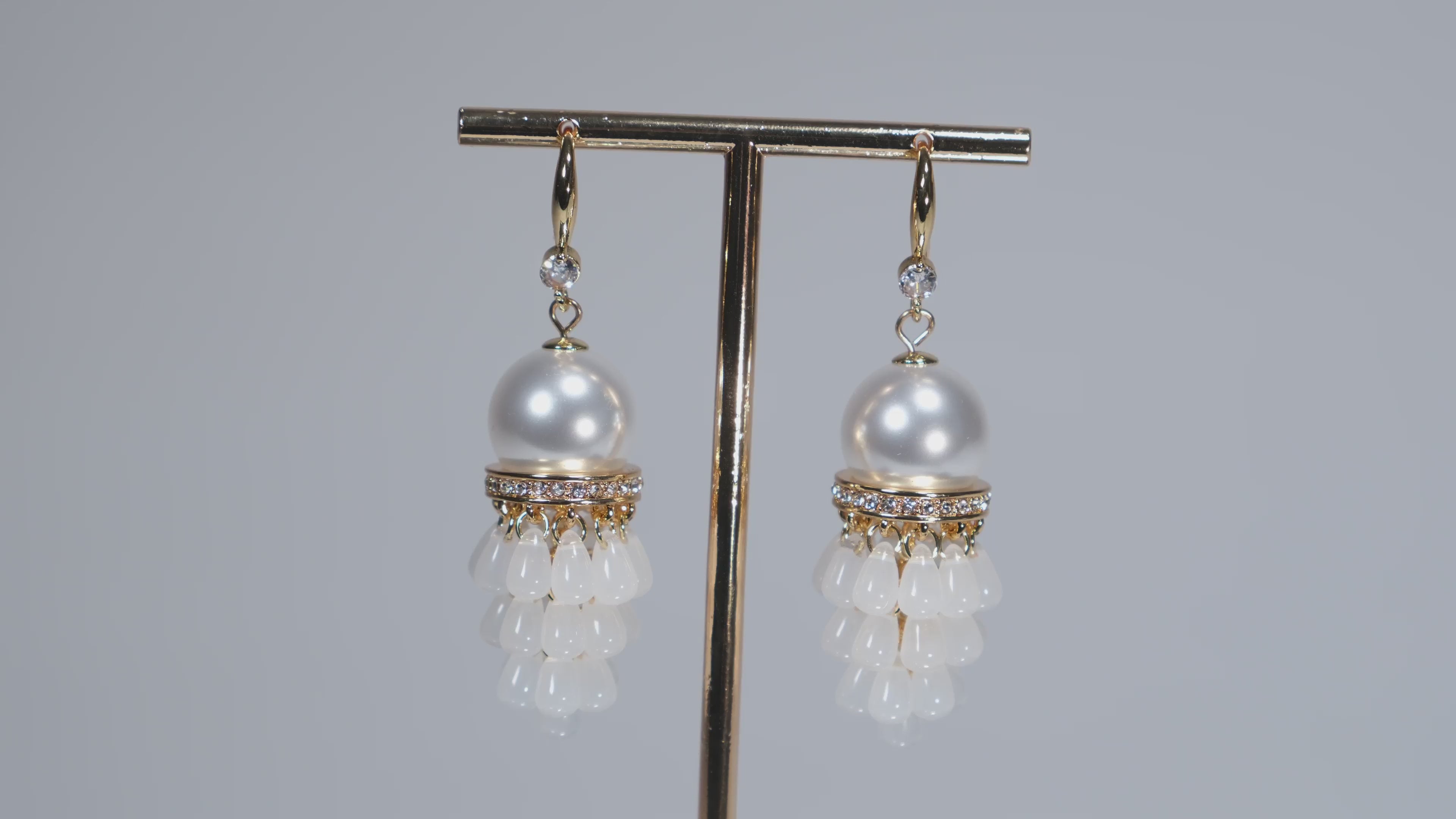 Pearl Tassel Drop Earrings